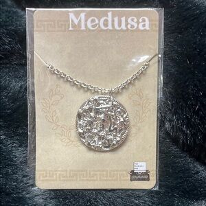 Silver Pendant Medusa Necklace